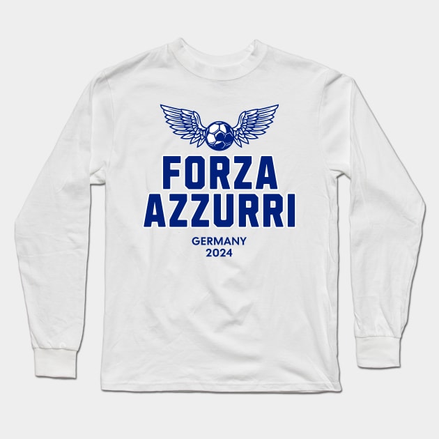 Forza Azzurri - Germany 2024 Euro Long Sleeve T-Shirt by Kicosh